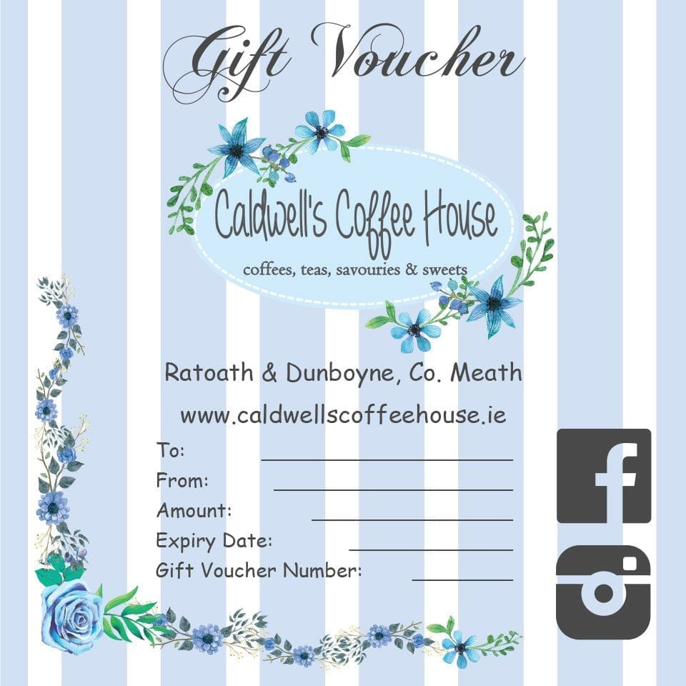 Gift Voucher Restaurant Brunch Caldwells Coffee House Dunboyne Ratoath PICNIC Meath Ireland